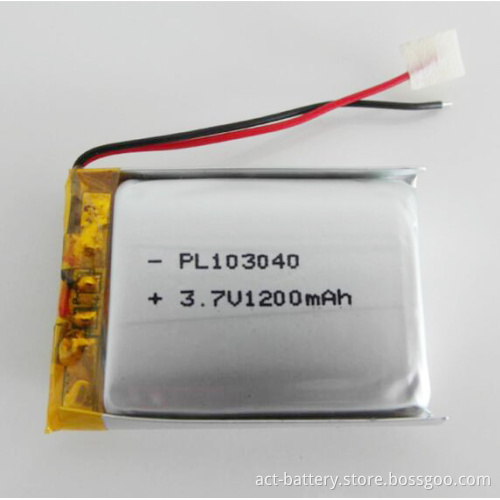high quality lipo battery 103040 3.7V 1200mAh